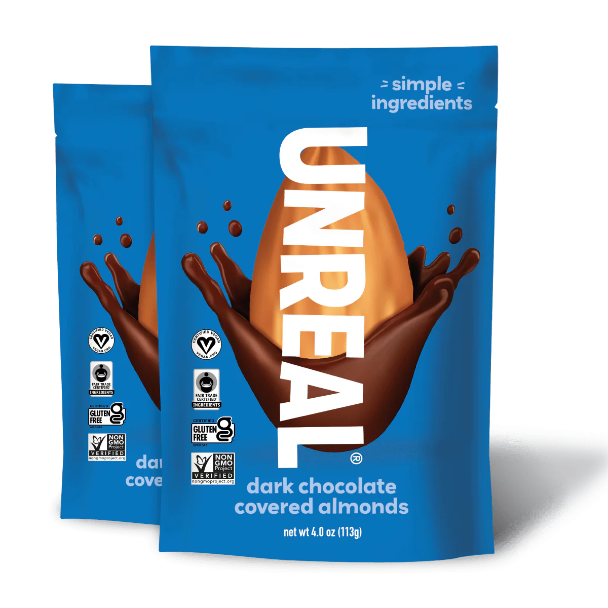 Dark chocolate covered almonds - 2 standard bags - Image 5